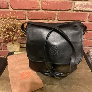 🔥Loewe Vintage 🔥Black 🔥Leather 🔥Men's Bag🔥